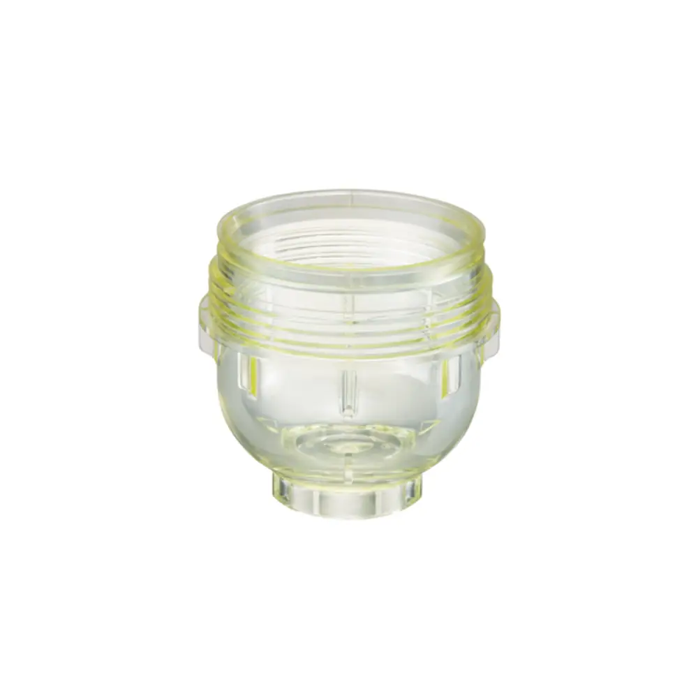 Transparente Filtertasse aus Klarsichtkunststoff mit umlaufenden Rillen. Geeignet für Oventrop Aquanova Compact. Einfache Montage und Handhabung.